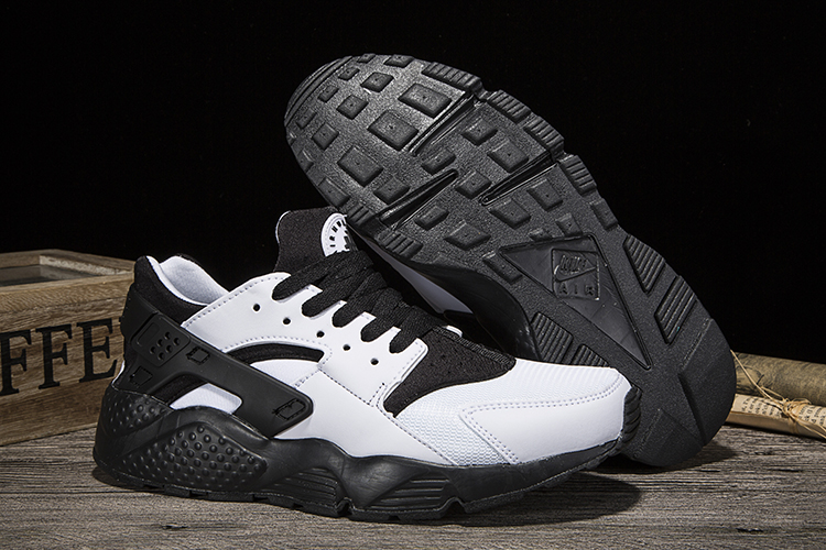 New Women Nike Air Huarache White Black Shoes